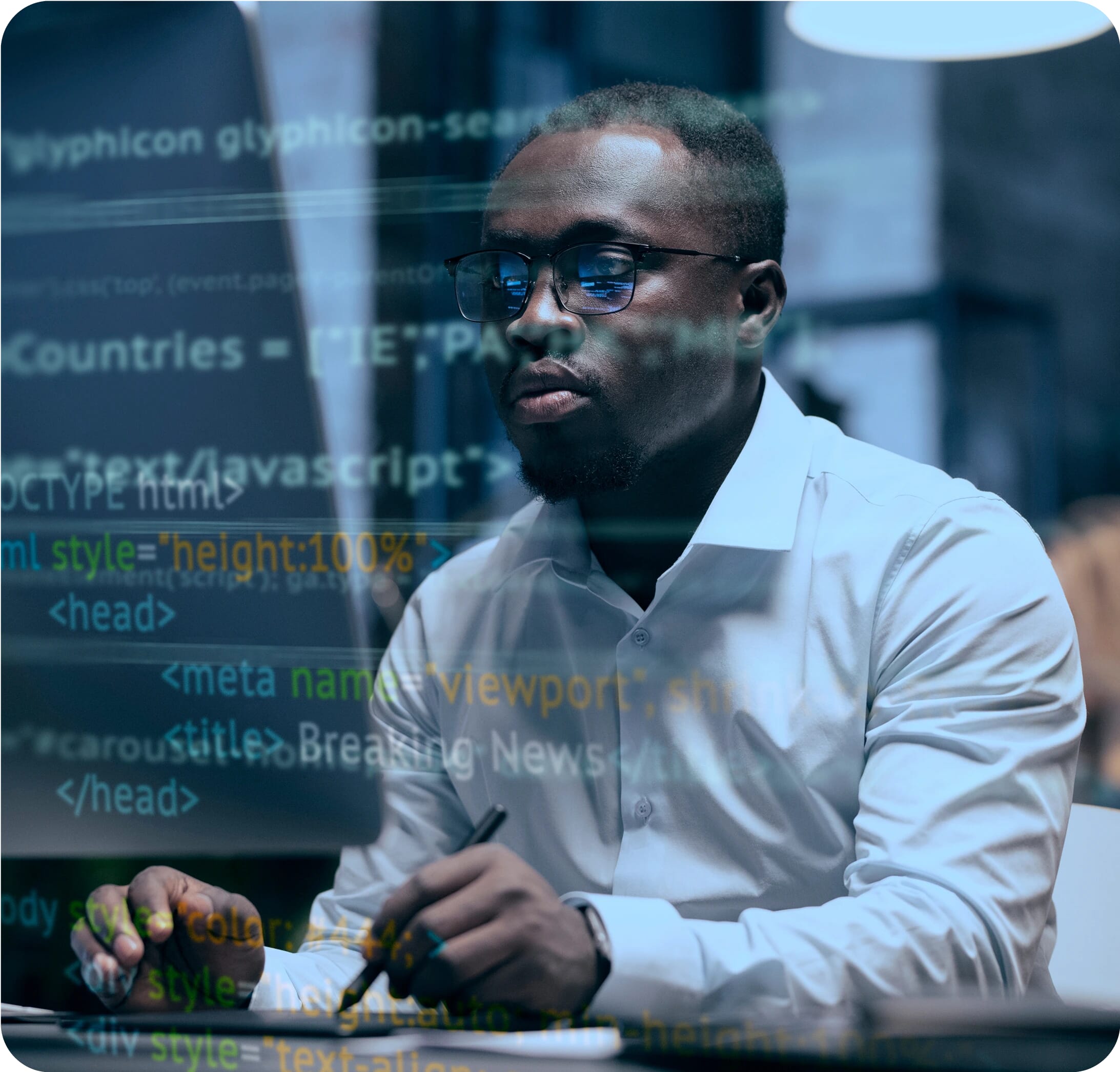 A programmer at work