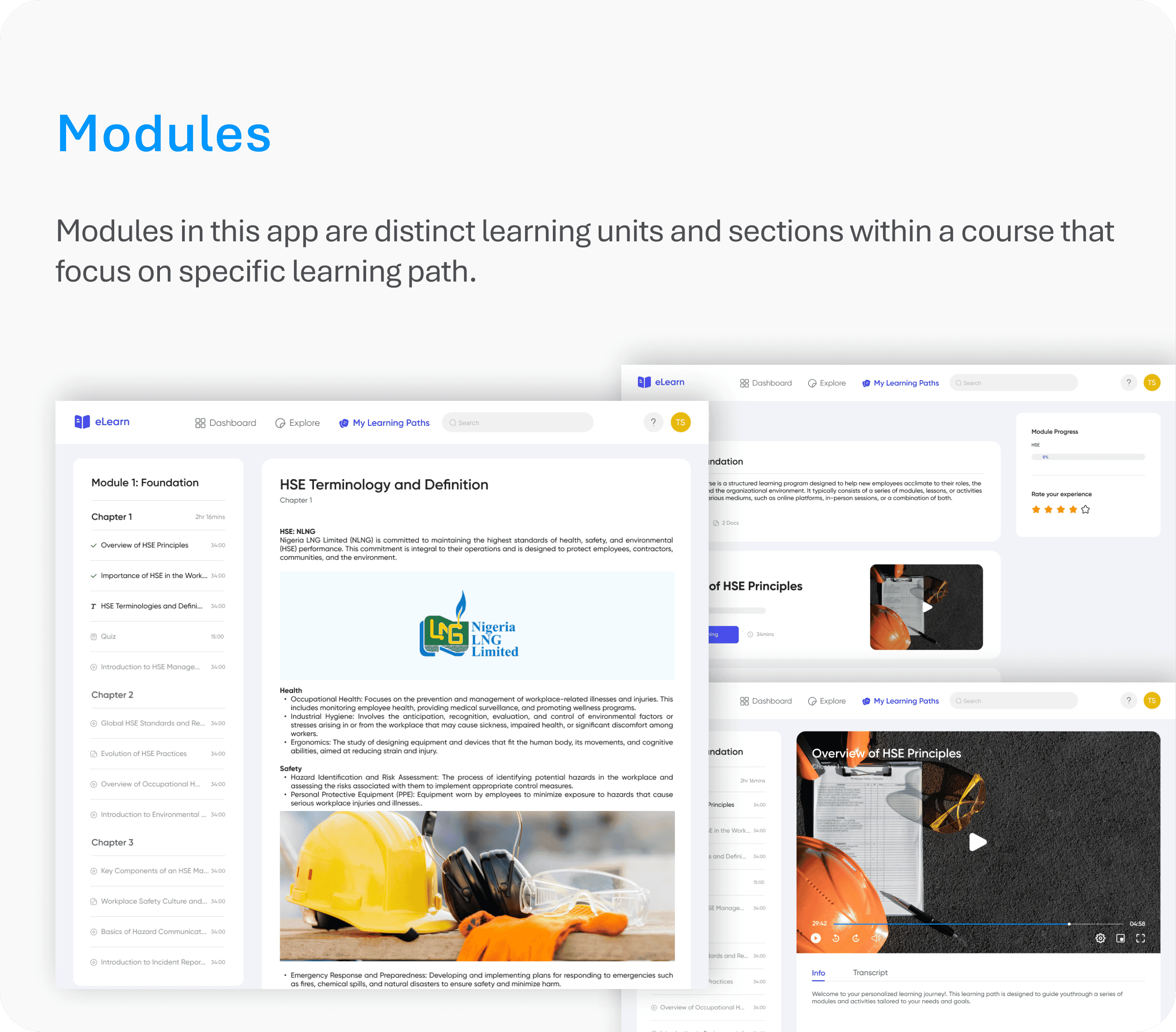 Learning path section
